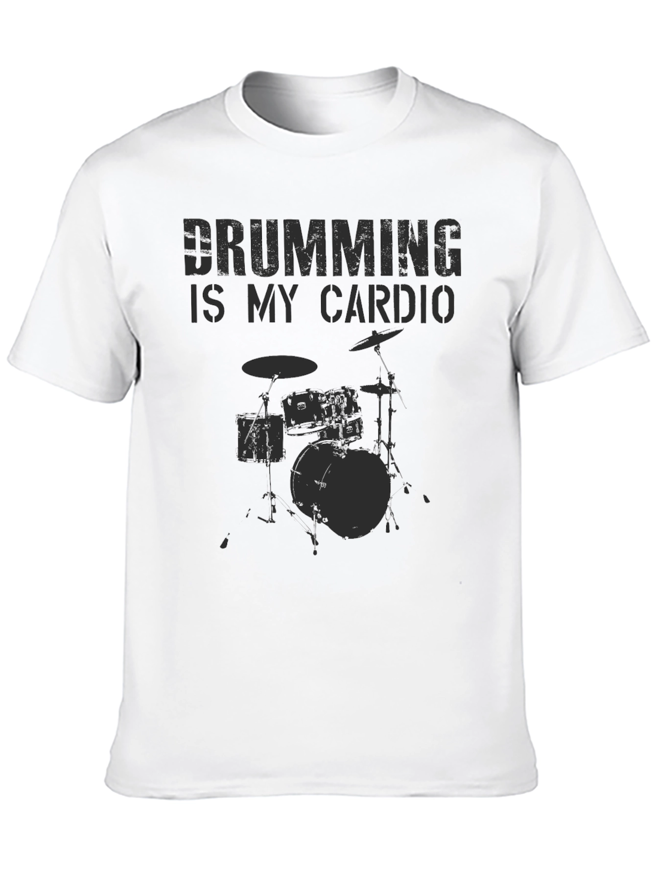 Drumming is My Cardio Black T-Shirt