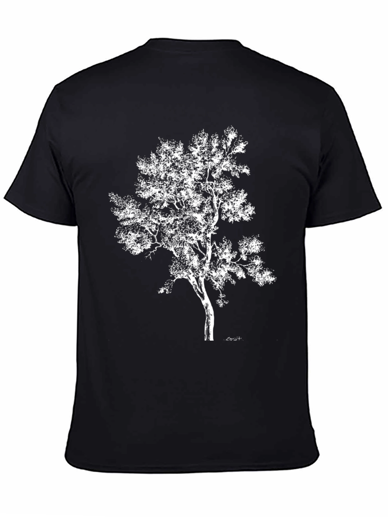 Nature Tree Graphic Black T-Shirt