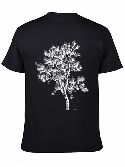 Nature Tree Graphic Black T-Shirt
