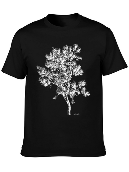 Nature Tree Graphic Black T-Shirt