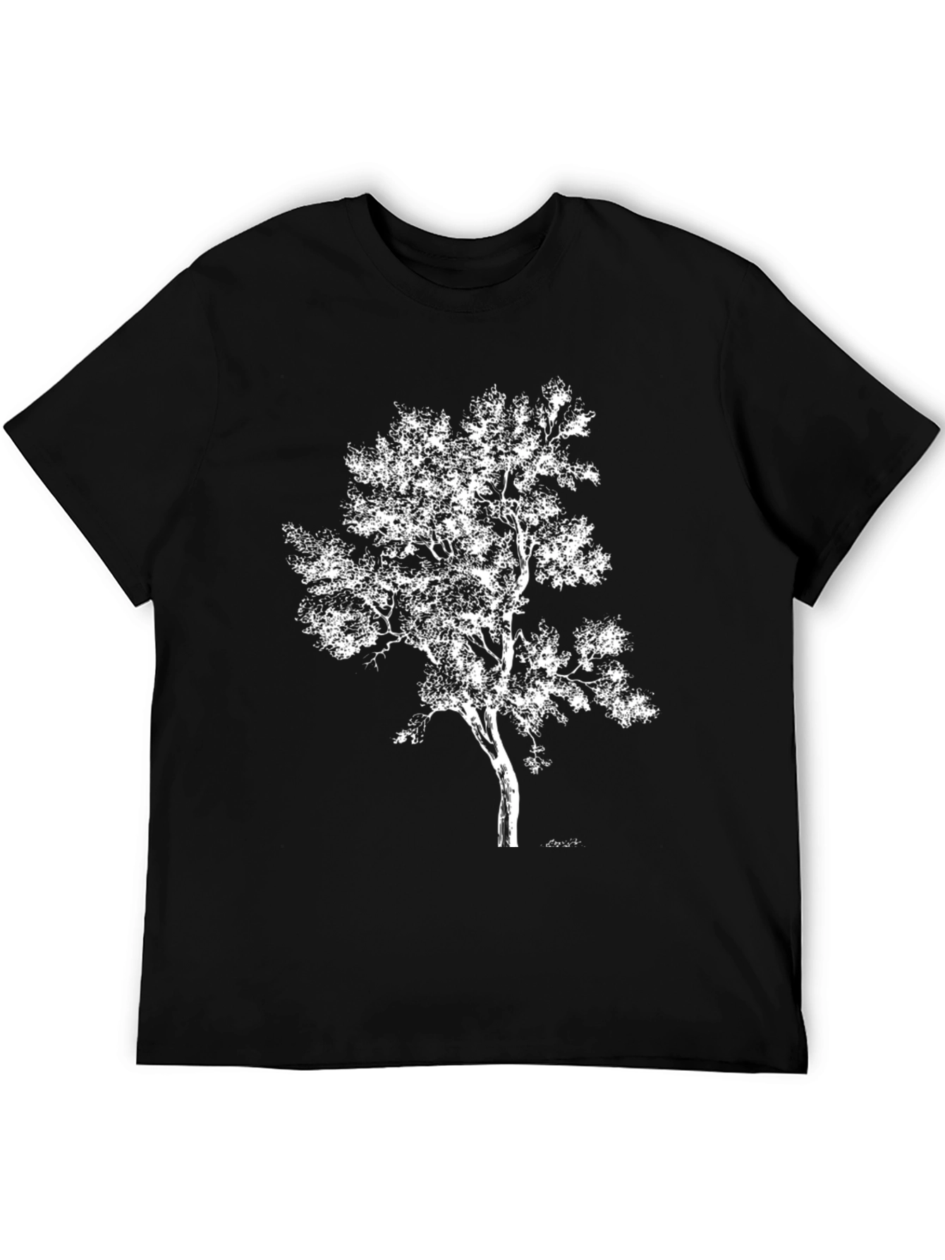 Nature Tree Graphic Black T-Shirt