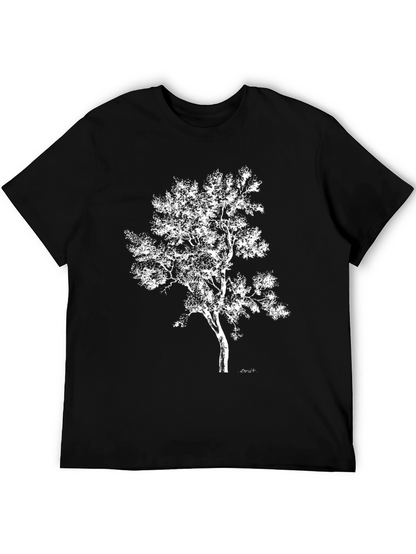 Nature Tree Graphic Black T-Shirt