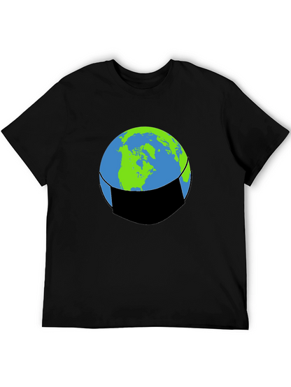 Earth Face Mask Graphic Tee - Protect Our Planet