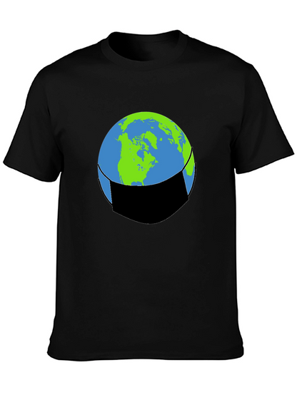 Earth Face Mask Graphic Tee - Protect Our Planet
