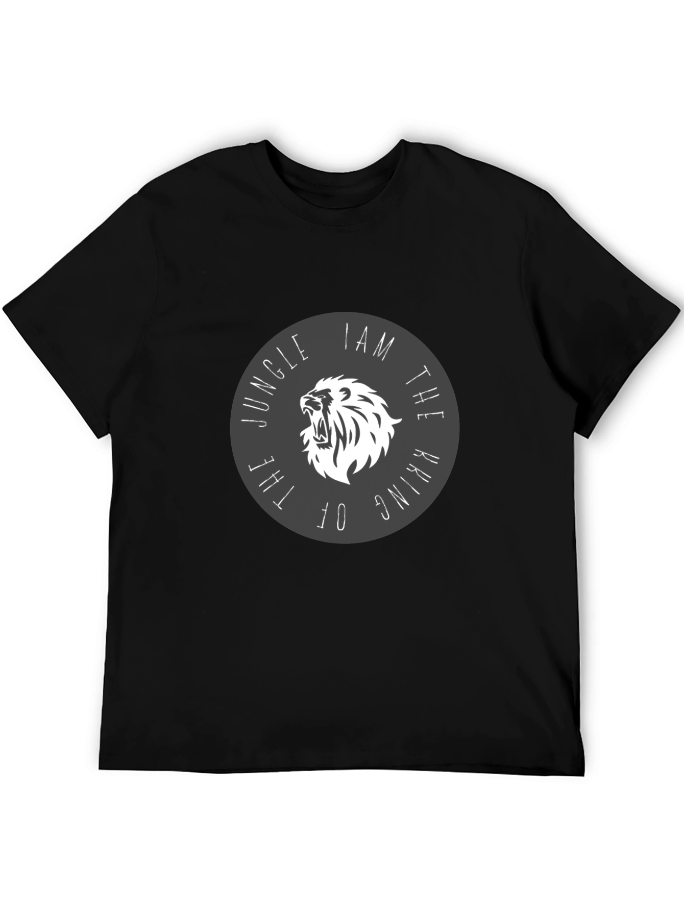 Jungle King Lion Graphic Tee - Black