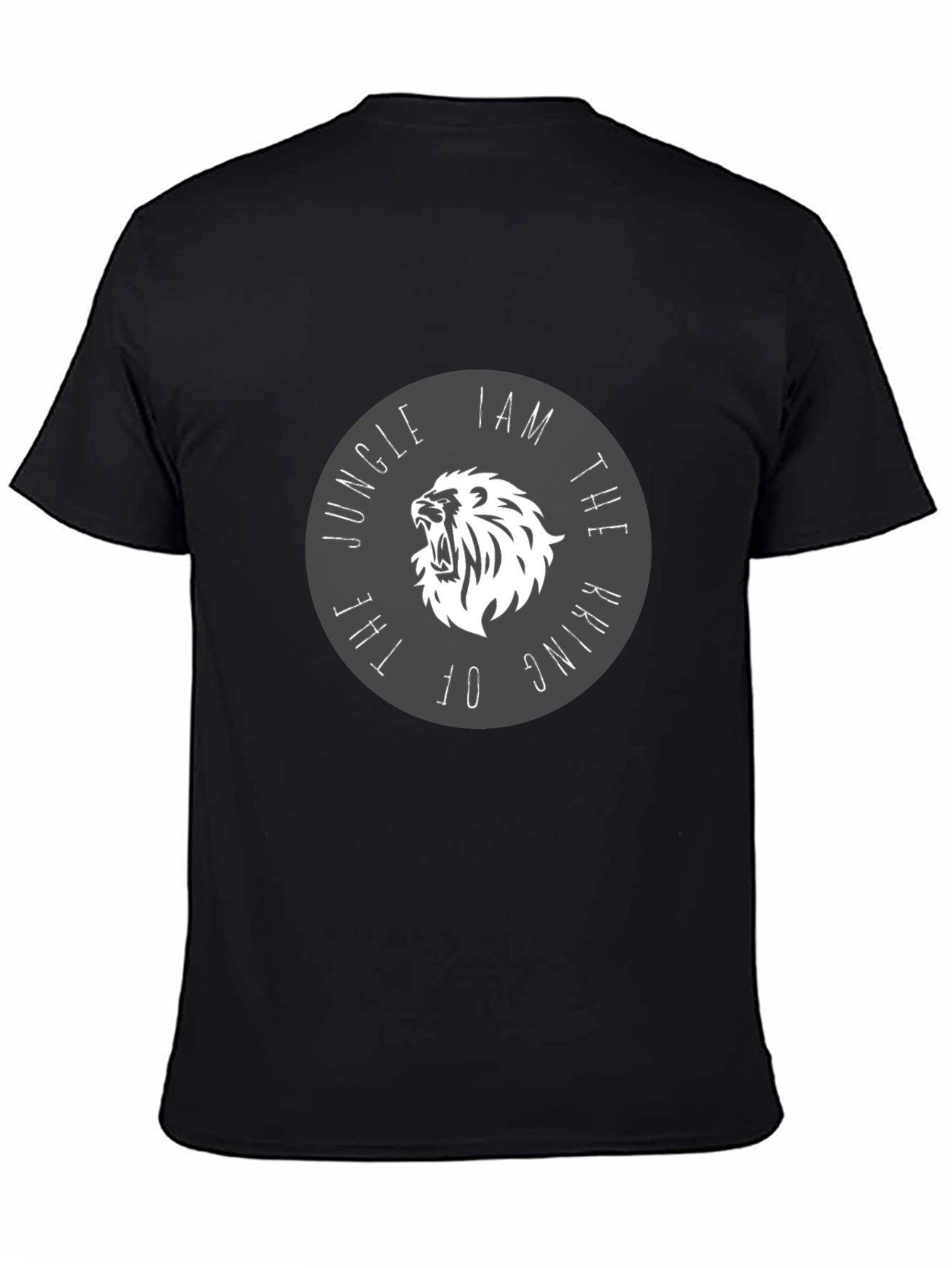 Jungle King Lion Graphic Tee - Black