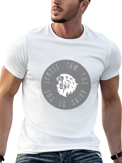 Jungle King Lion Graphic Tee - Black