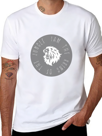 Jungle King Lion Graphic Tee - Black