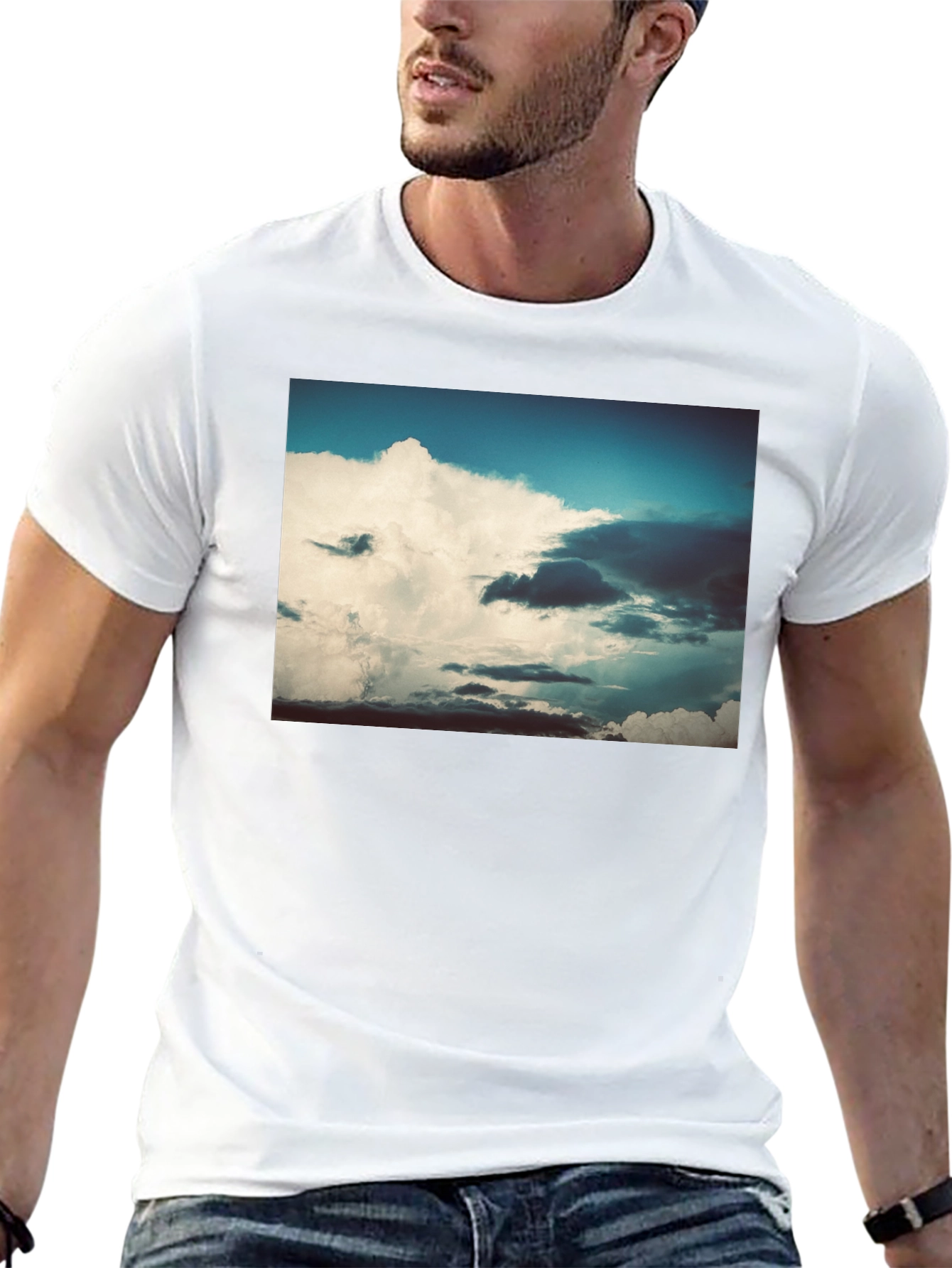 Cloudscape Graphic Black T-Shirt