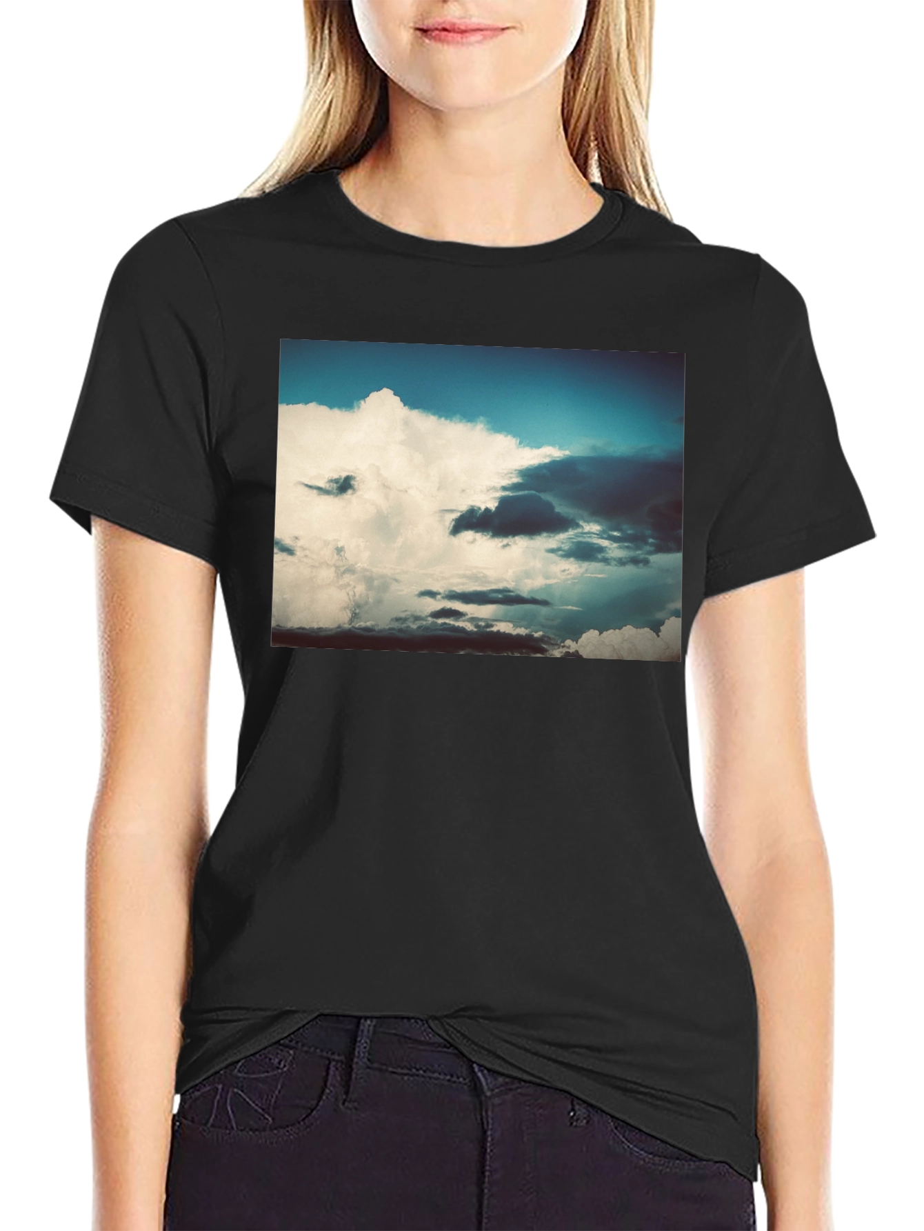 Cloudscape Graphic Black T-Shirt