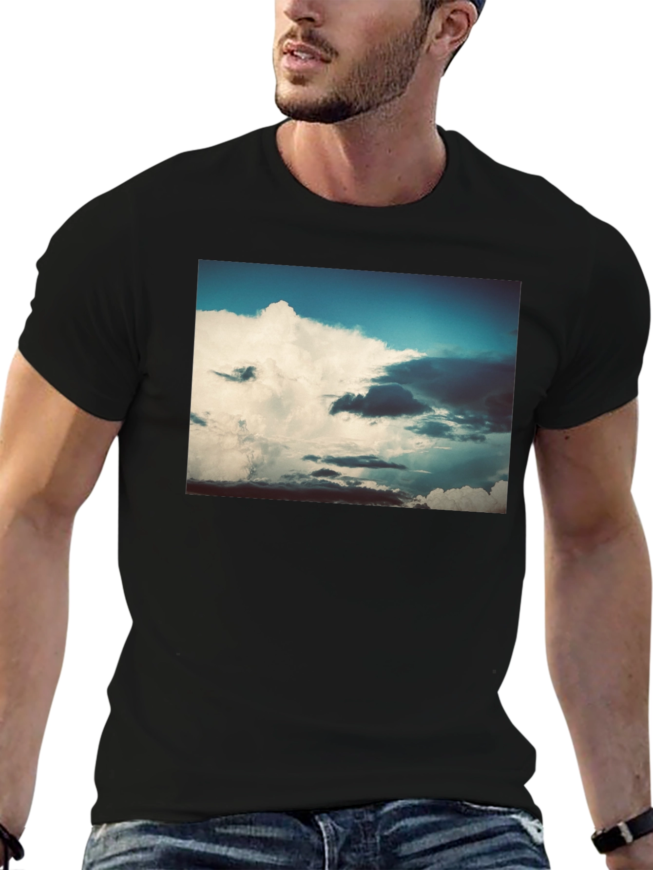 Cloudscape Graphic Black T-Shirt