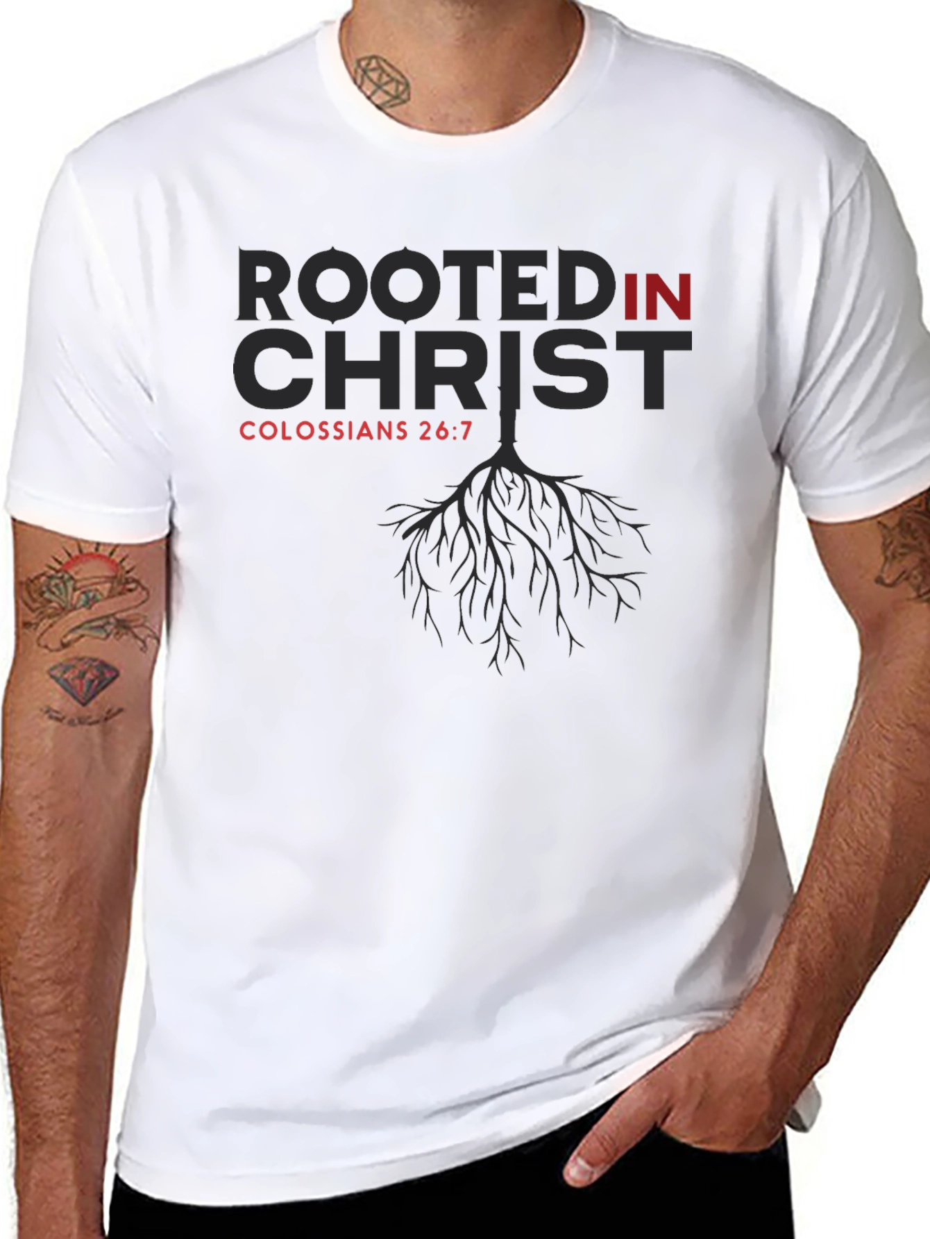Rooted in Christ Tee - Colossians 2:6-7