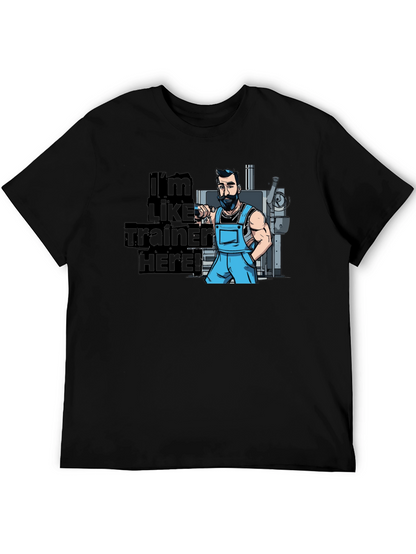Im Like Trainer Here! Black Graphic T-Shirt