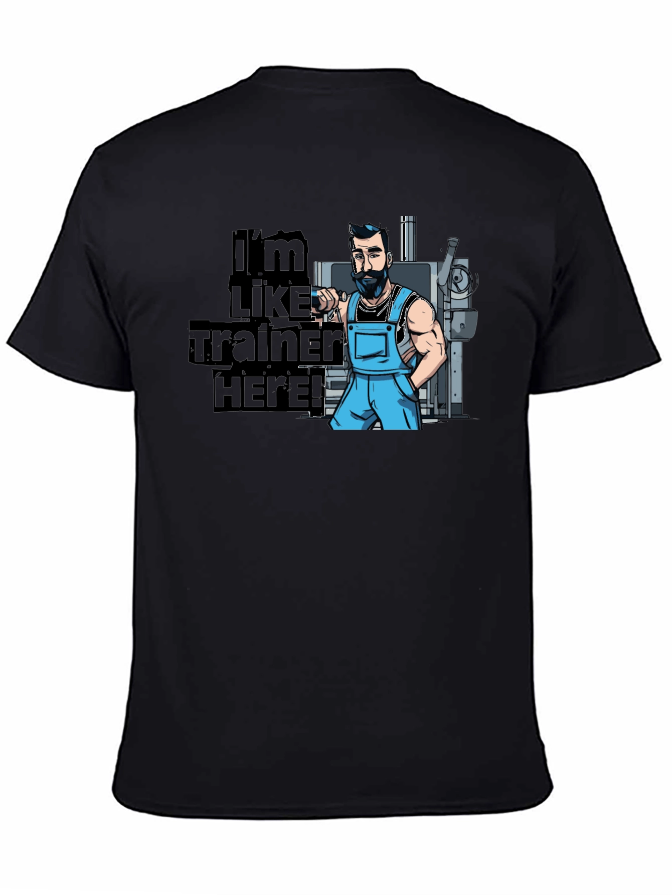 Im Like Trainer Here! Black Graphic T-Shirt