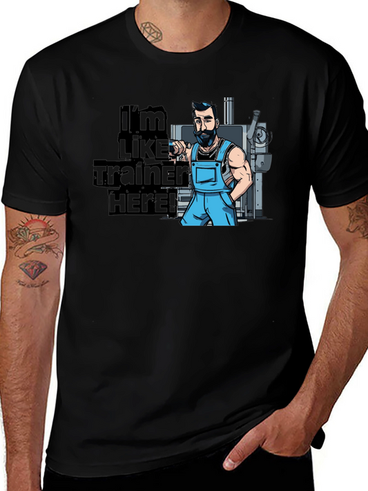 Im Like Trainer Here! Black Graphic T-Shirt