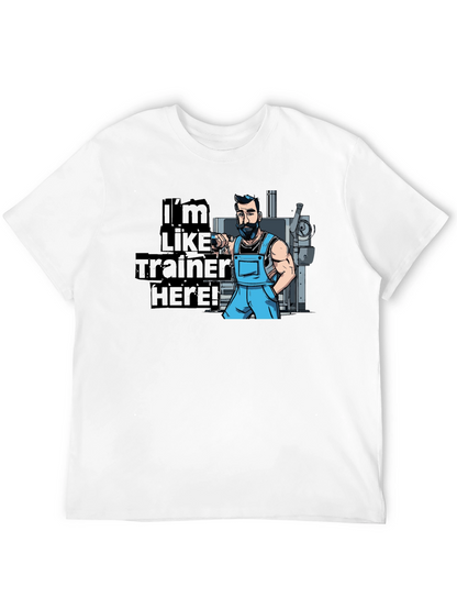 Im Like Trainer Here! Black Graphic T-Shirt