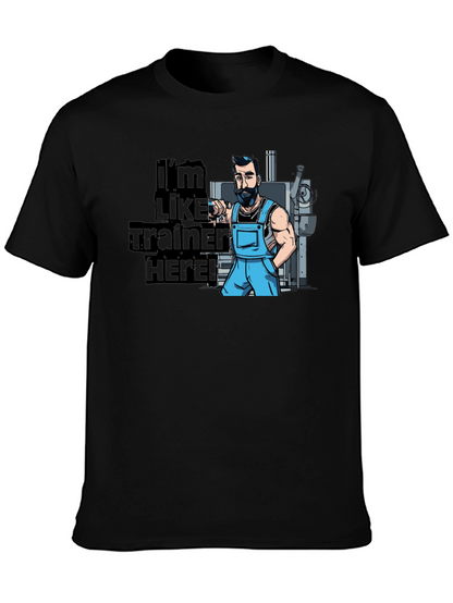 Im Like Trainer Here! Black Graphic T-Shirt