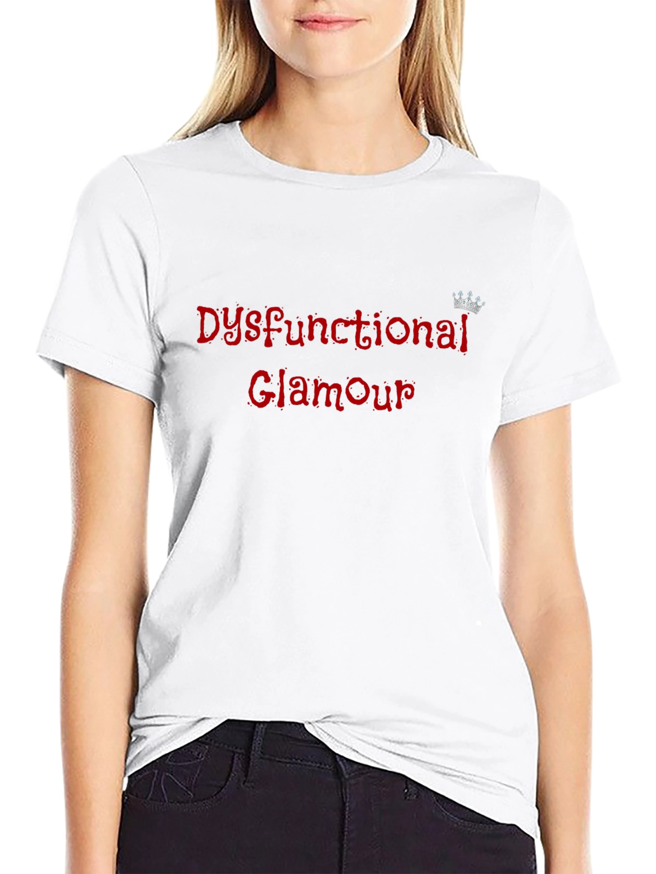 Dysfunctional Glamour Black Graphic Tee