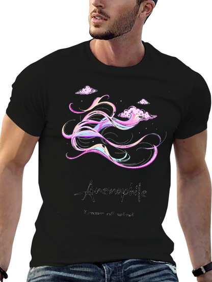 Anemophile T-Shirt: Dreamy Wind Design Soft Cotton