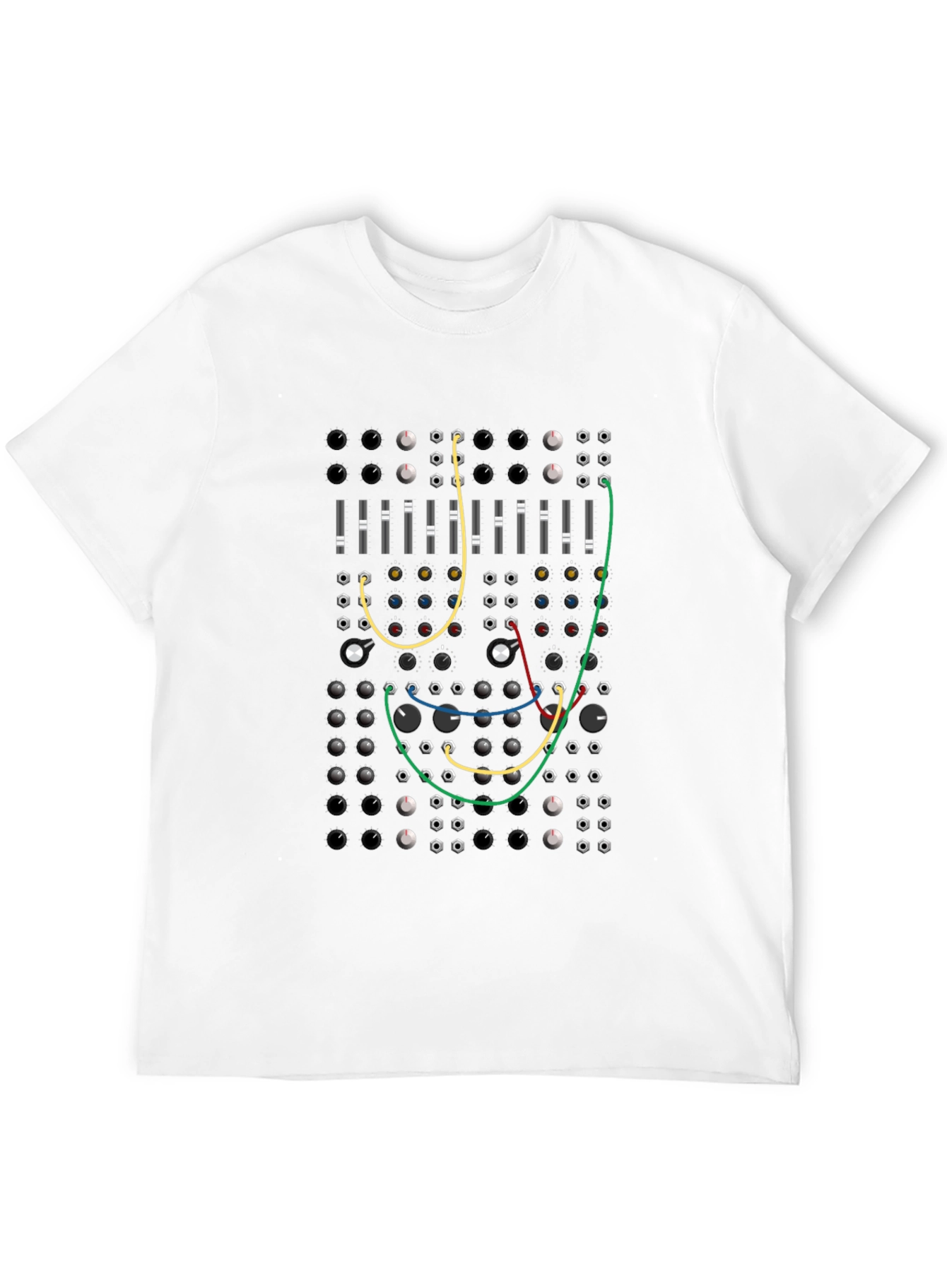 Modular Synth Graphic T-Shirt - Black