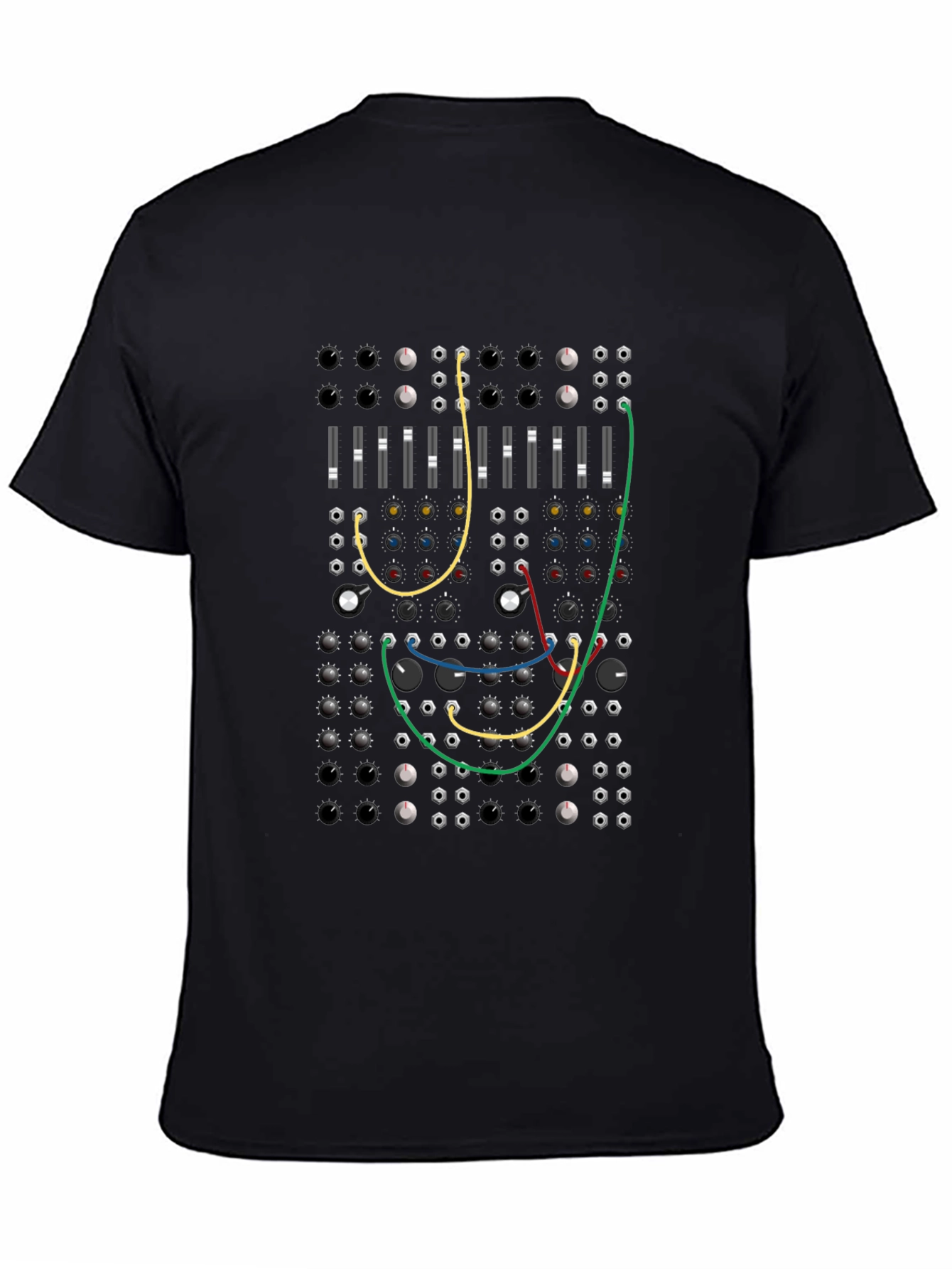 Modular Synth Graphic T-Shirt - Black