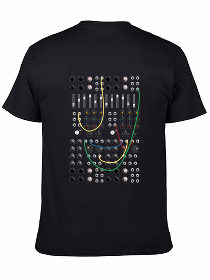 Modular Synth Graphic T-Shirt - Black