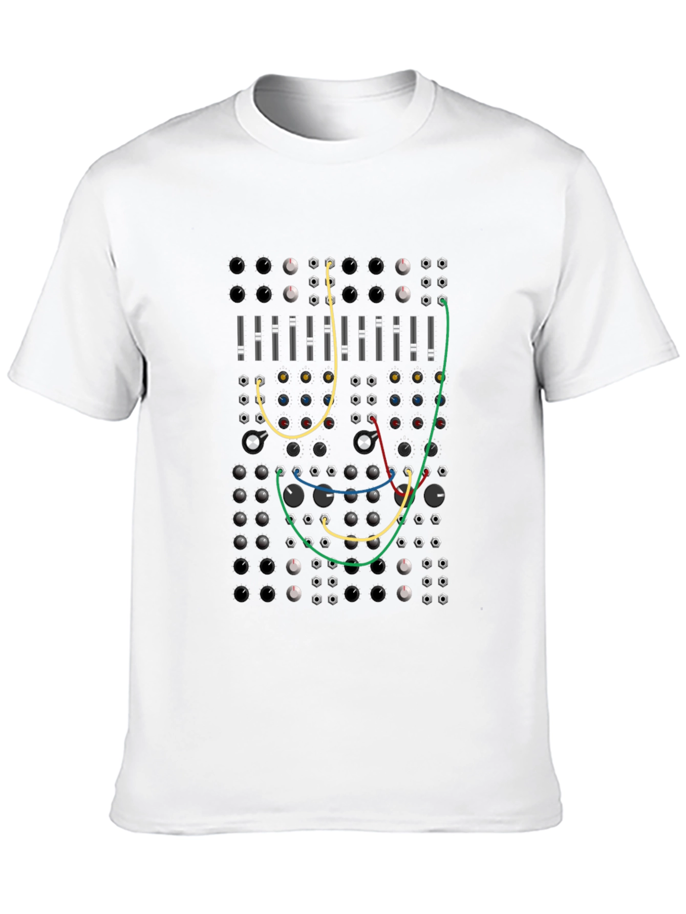 Modular Synth Graphic T-Shirt - Black
