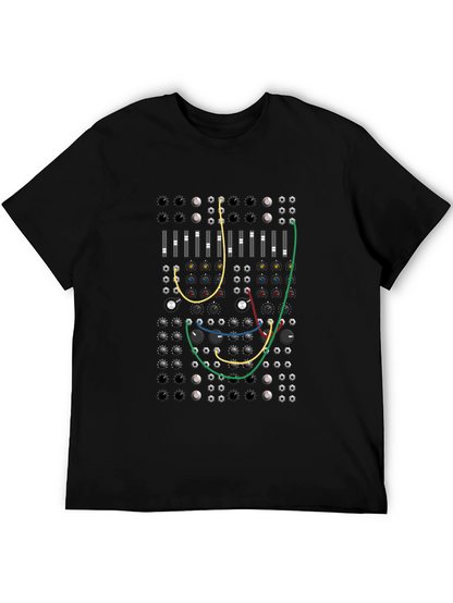 Modular Synth Graphic T-Shirt - Black