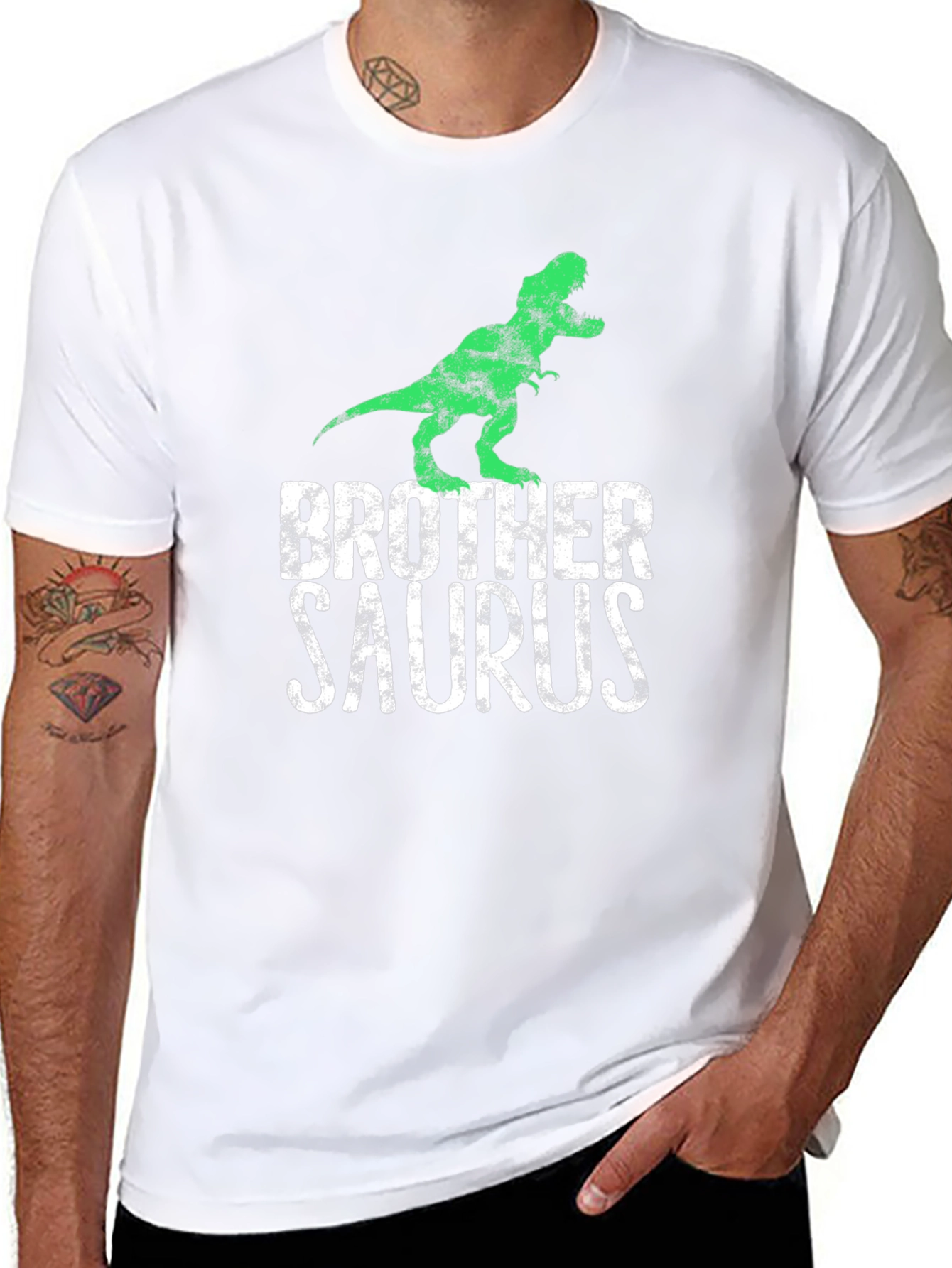 Brother Saurus T-Rex Graphic Tee - Black