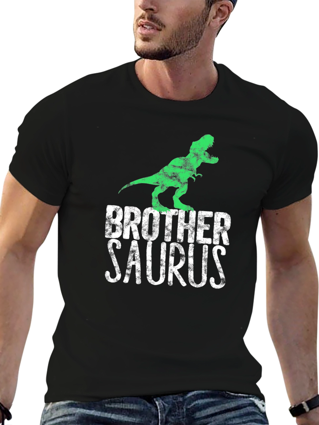 Brother Saurus T-Rex Graphic Tee - Black