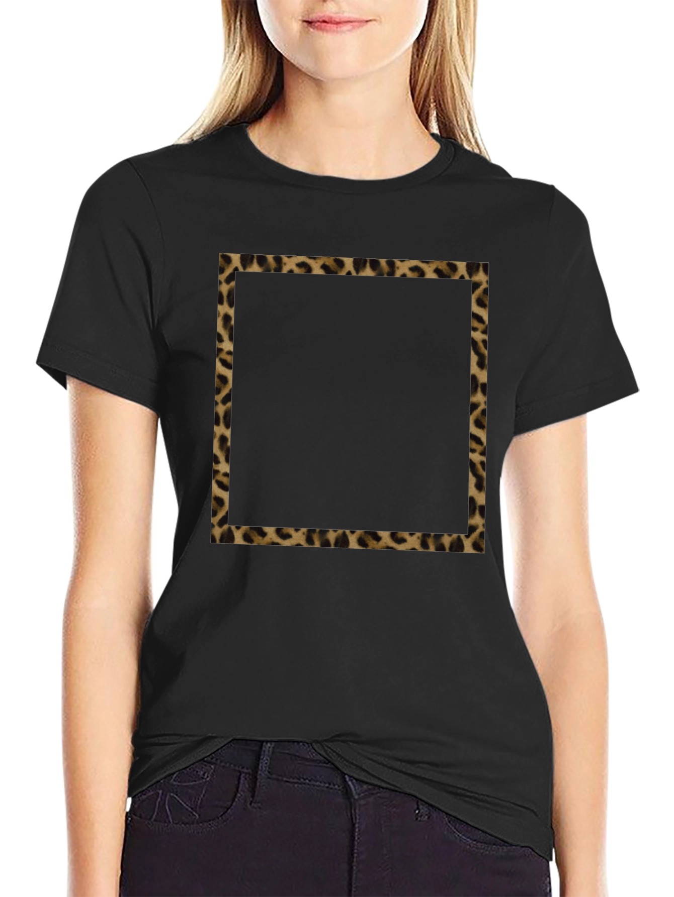 Leopard Border T-Shirt