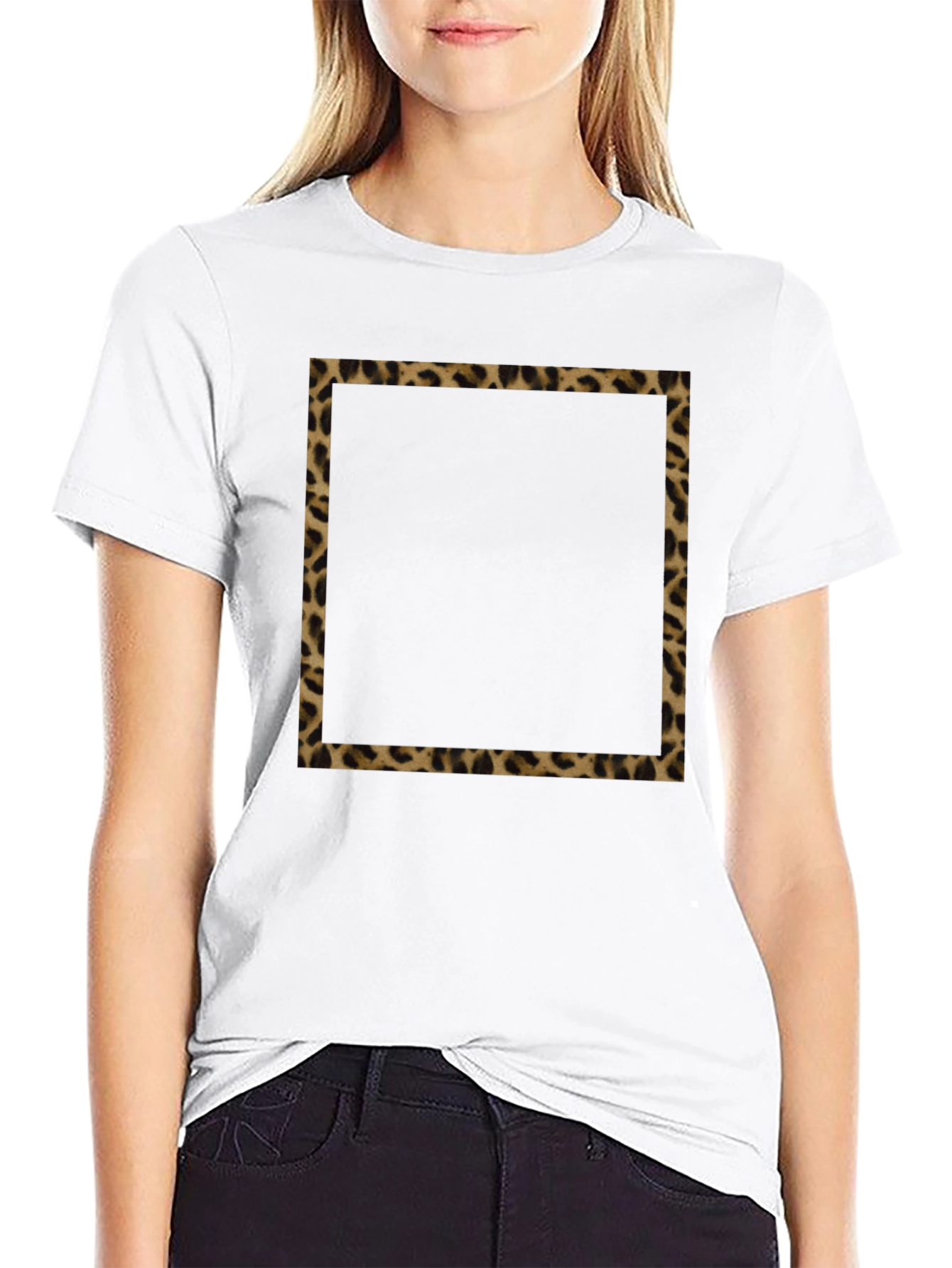Leopard Border T-Shirt