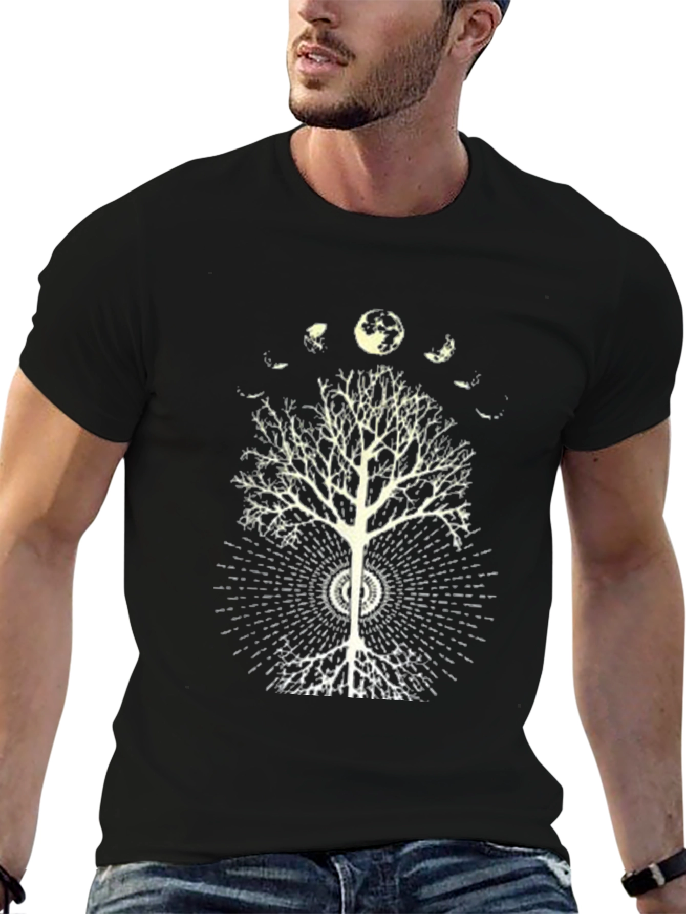 Moon Phase Tree Graphic Tee