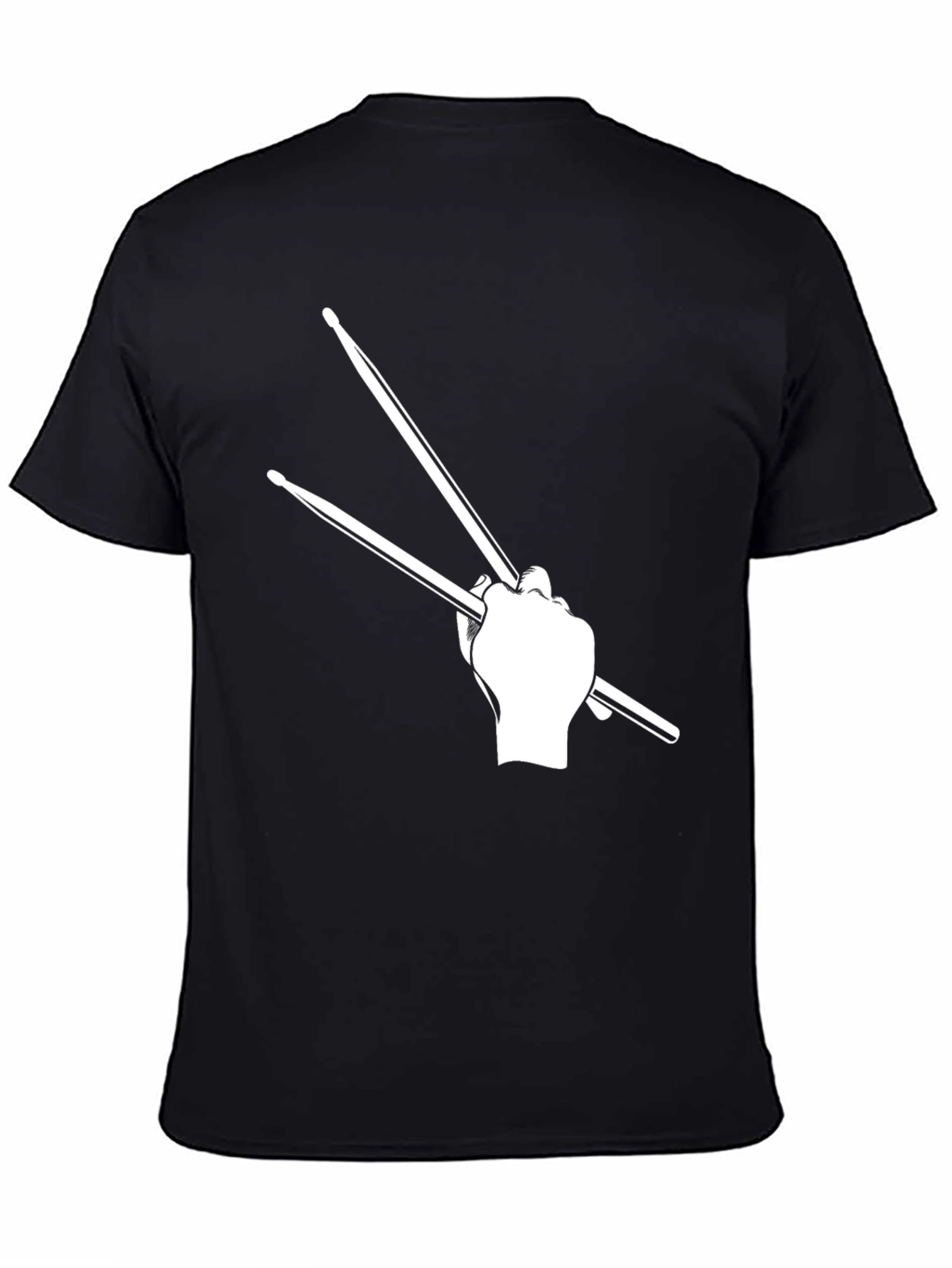 Drummer Graphic T-Shirt - Black Casual