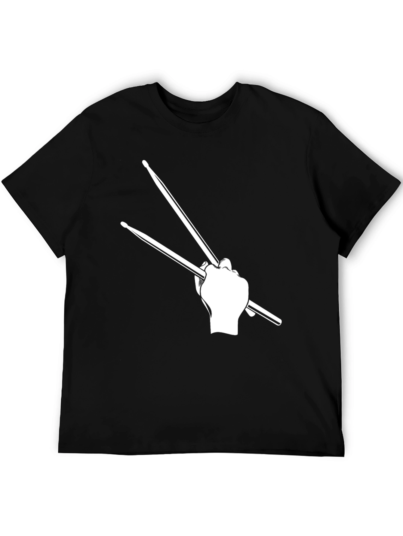 Drummer Graphic T-Shirt - Black Casual