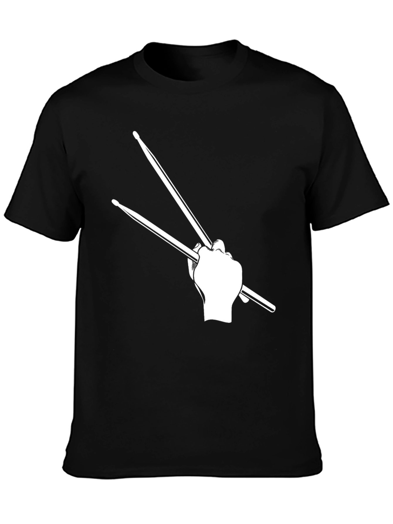 Drummer Graphic T-Shirt - Black Casual