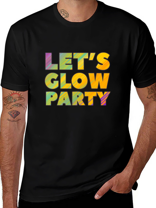 Lets Glow Party Black T-Shirt