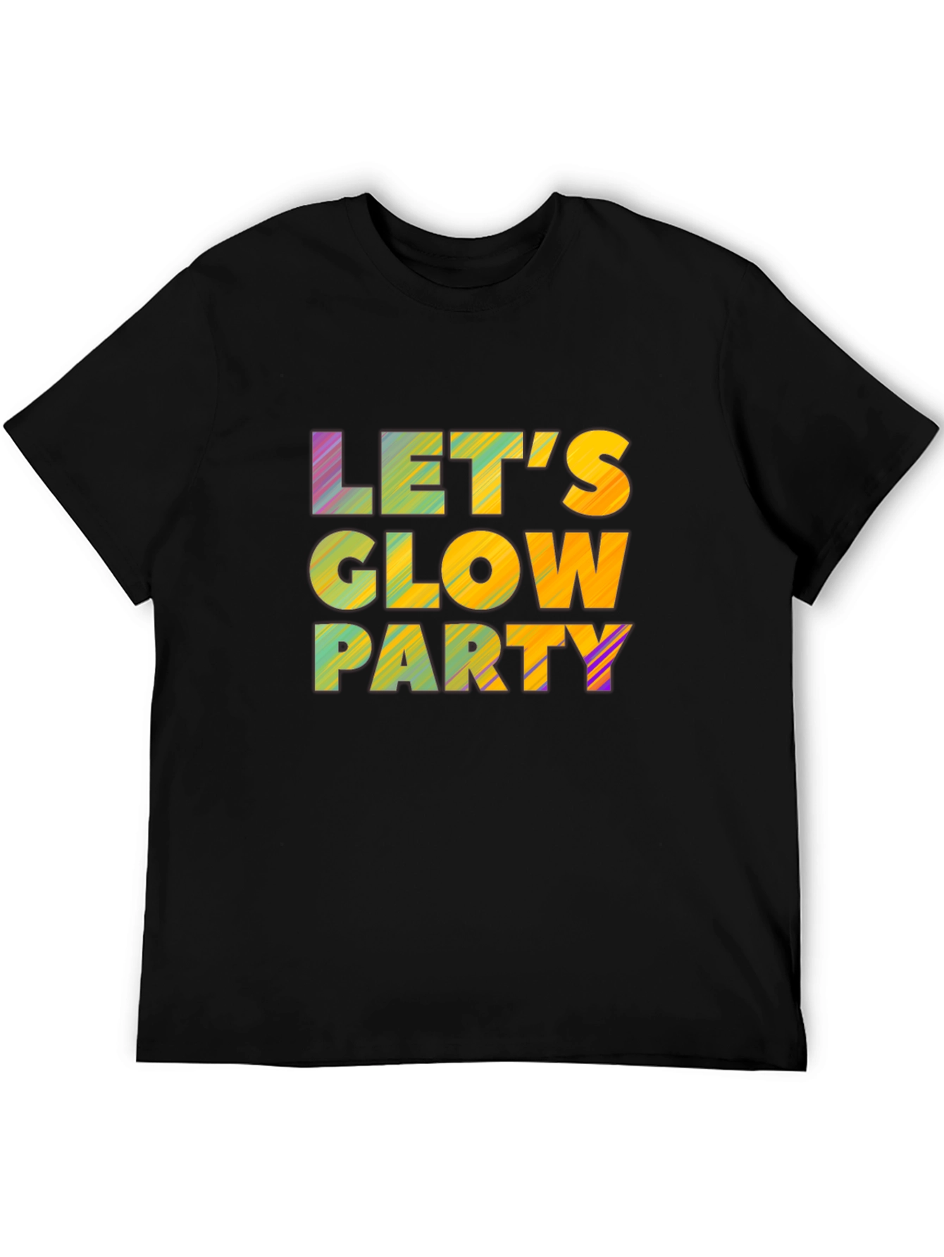 Lets Glow Party Black T-Shirt