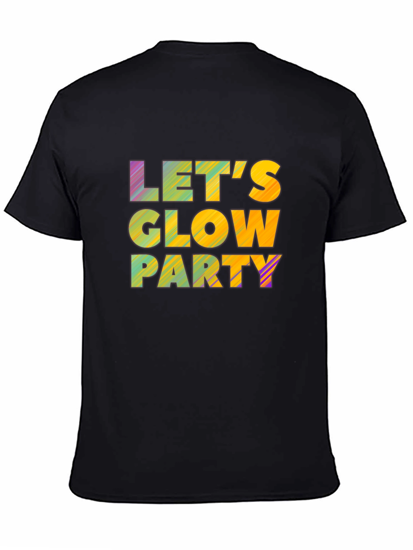 Lets Glow Party Black T-Shirt
