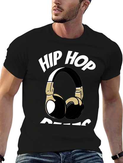 Hip Hop Beats T-Shirt - Black Graphic Tee