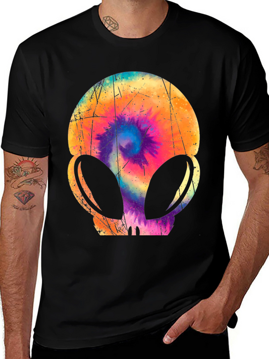 Retro Alien Tie-Dye Graphic Tee
