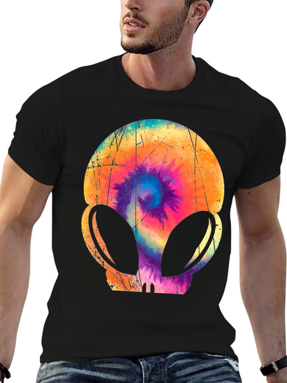Retro Alien Tie-Dye Graphic Tee
