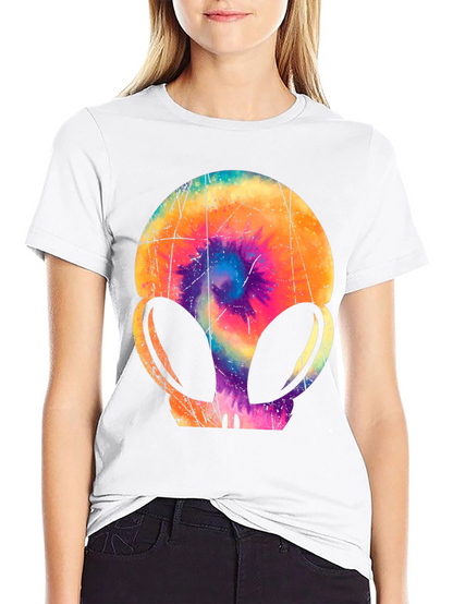 Retro Alien Tie-Dye Graphic Tee