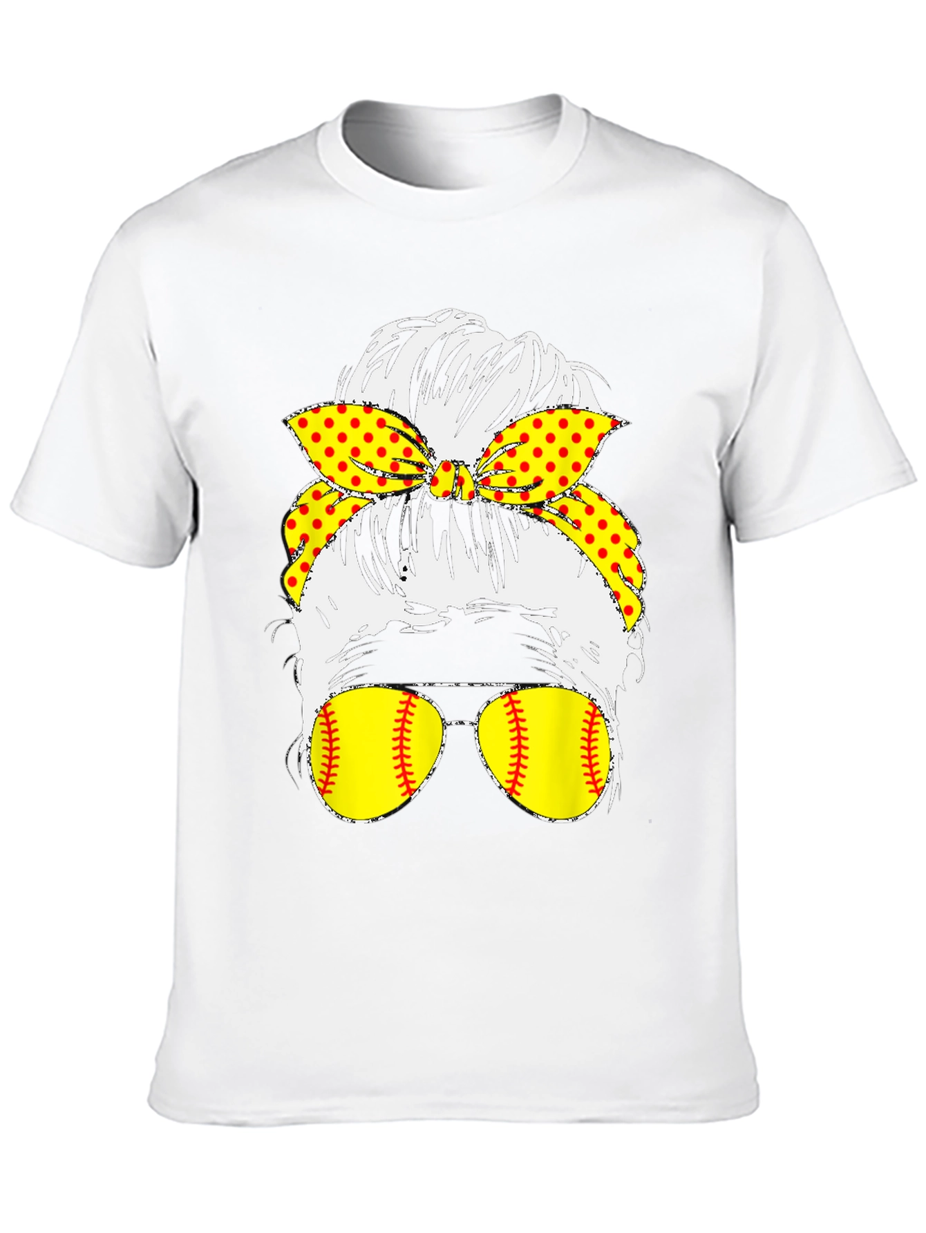 Softball Messy Bun T-Shirt