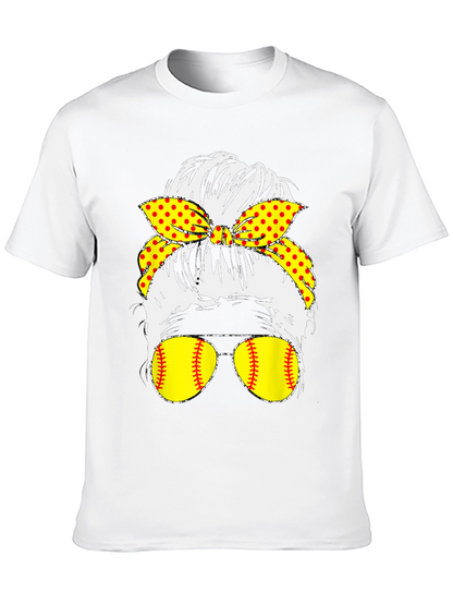 Softball Messy Bun T-Shirt