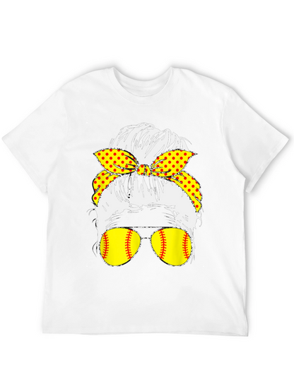 Softball Messy Bun T-Shirt