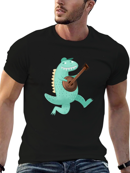 Dino Banjo Black T-Shirt