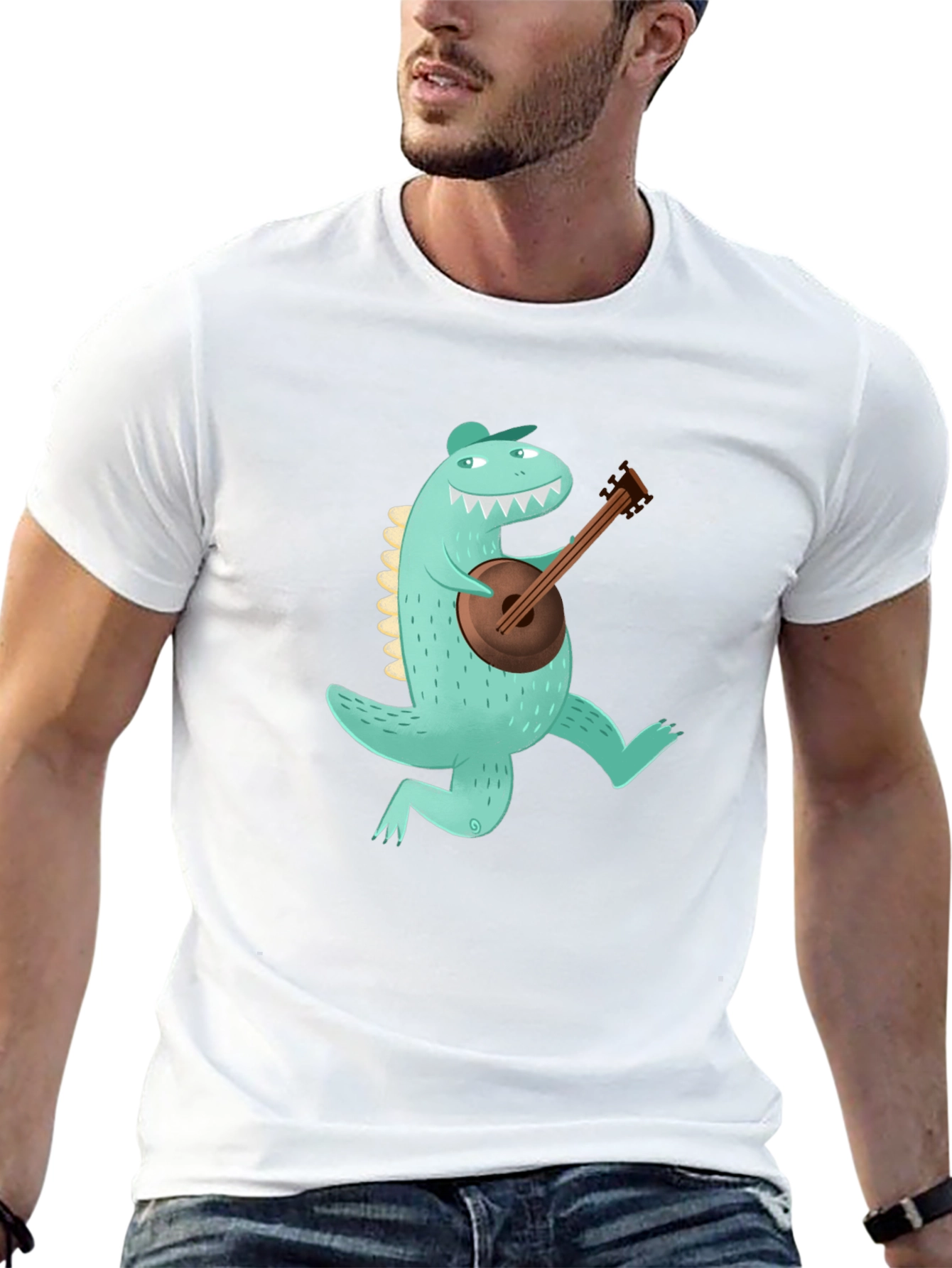 Dino Banjo Black T-Shirt