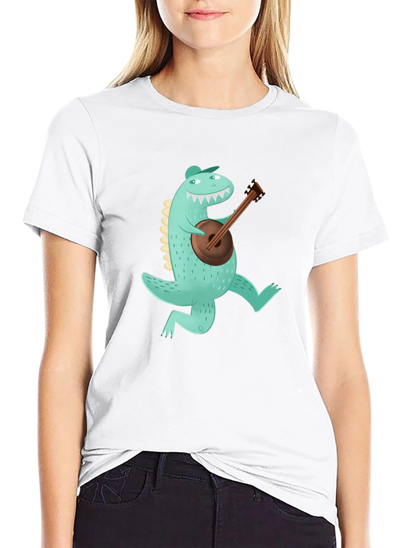 Dino Banjo Black T-Shirt