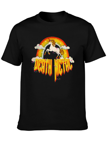 Unicorn Rainbow Death Metal T-Shirt